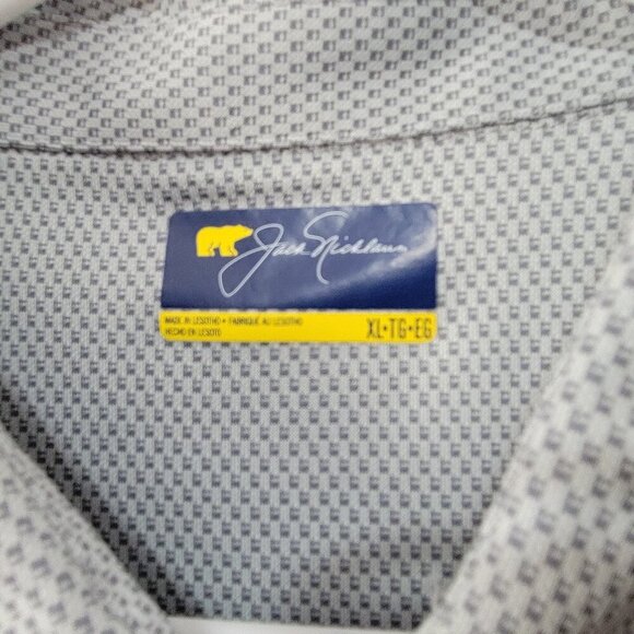Jack Nicklaus Polo Golf Shirt XL Men's Golden Bear Collection Gray Textured - Picture 4 of 4